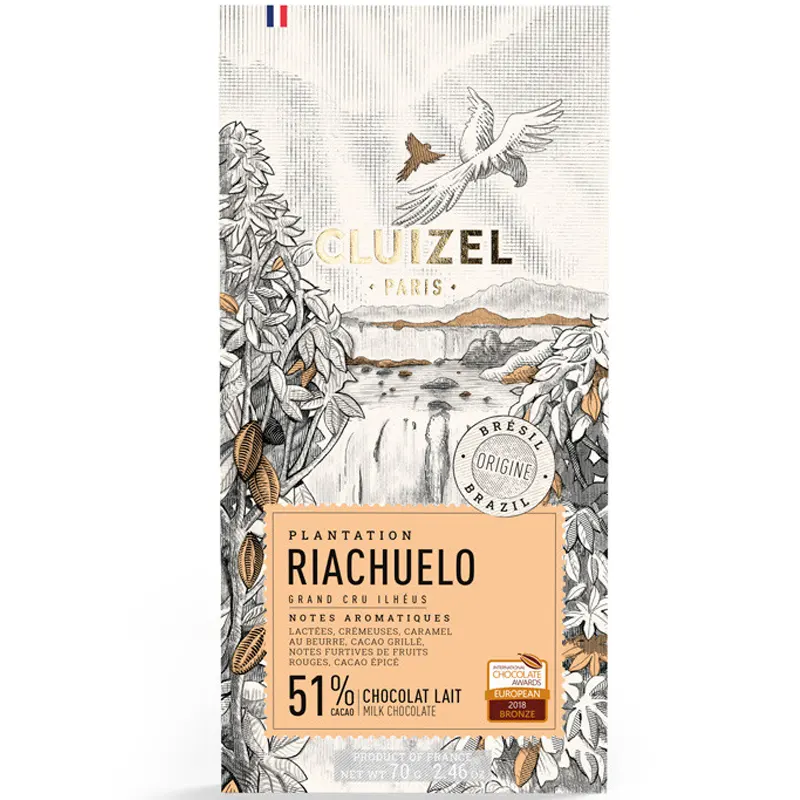 MICHEL CLUIZEL Milchschokolade | Plantation »Riachuelo« 51% Beste Milchschokolade von Michel Cluizel Frankreich Riachuelo