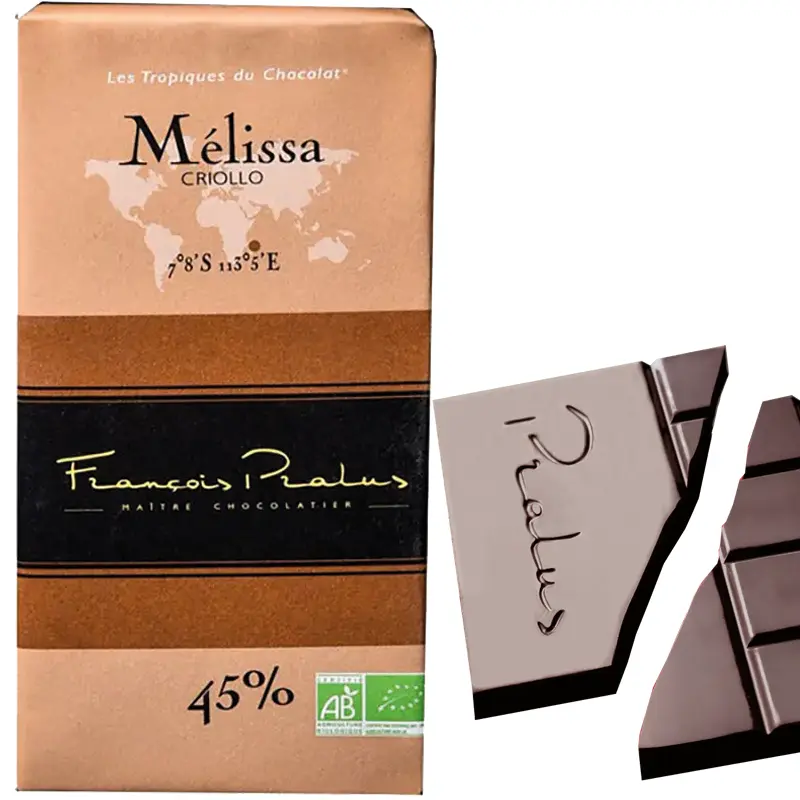 PRALUS | Milchschokolade »Melissa« Criollo 45% | BIO | 100g Milchschokolade Criollo melissa von francois Pralus