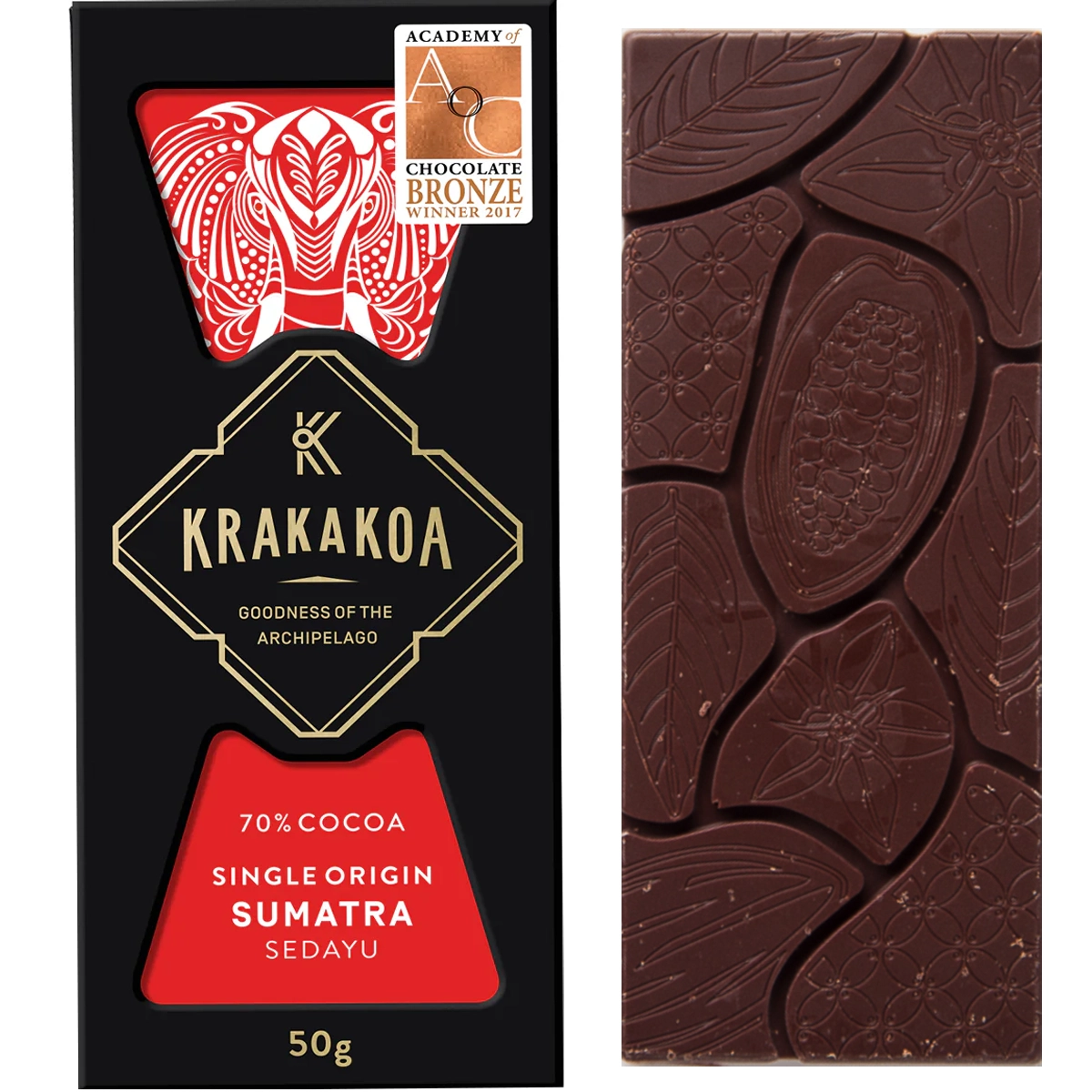KRAKAKOA Sedayu Sumatra 70% – Single-Origin Schokolade aus Sumatra, Indonesien