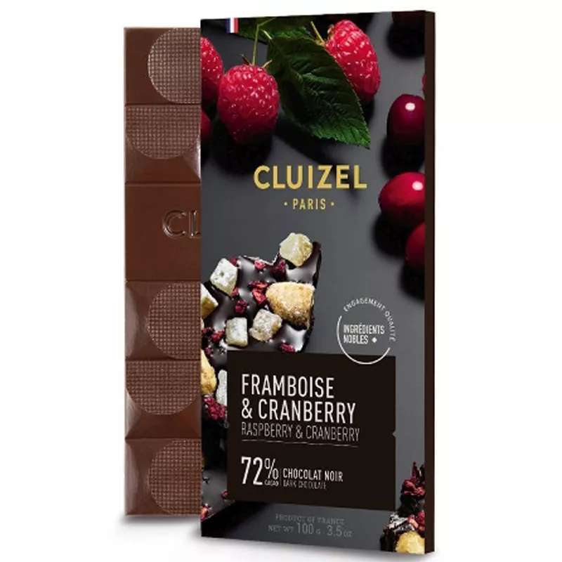 Schokolade mit Himbeere und Cranberry von Michel Cluizel Framboise