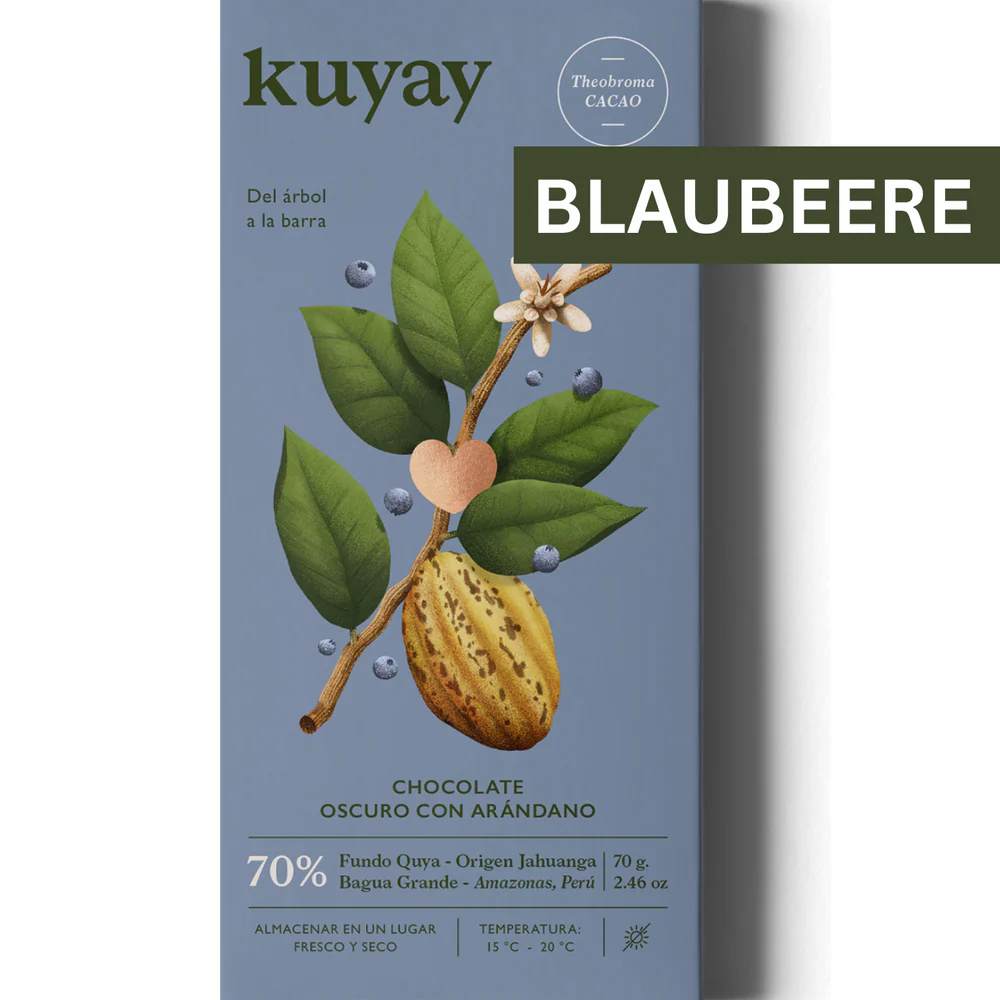 Peru KUYAY Blaubeer Schokolade mit Amazonas-Kakao