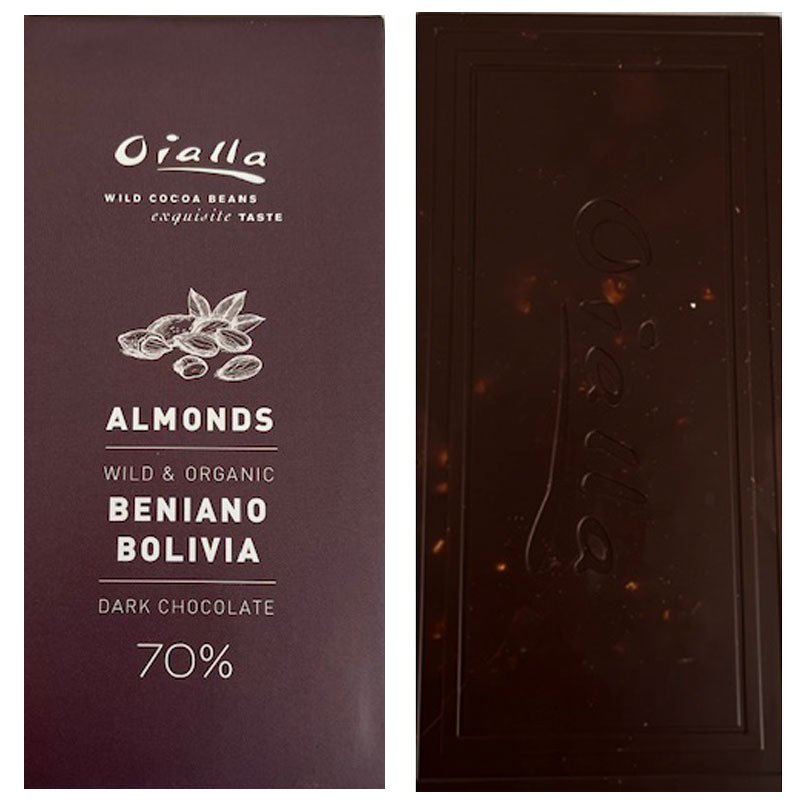 OIALLA | Dunkle Schokolade »Beniano Bolivia Almonds« 70% | 60g