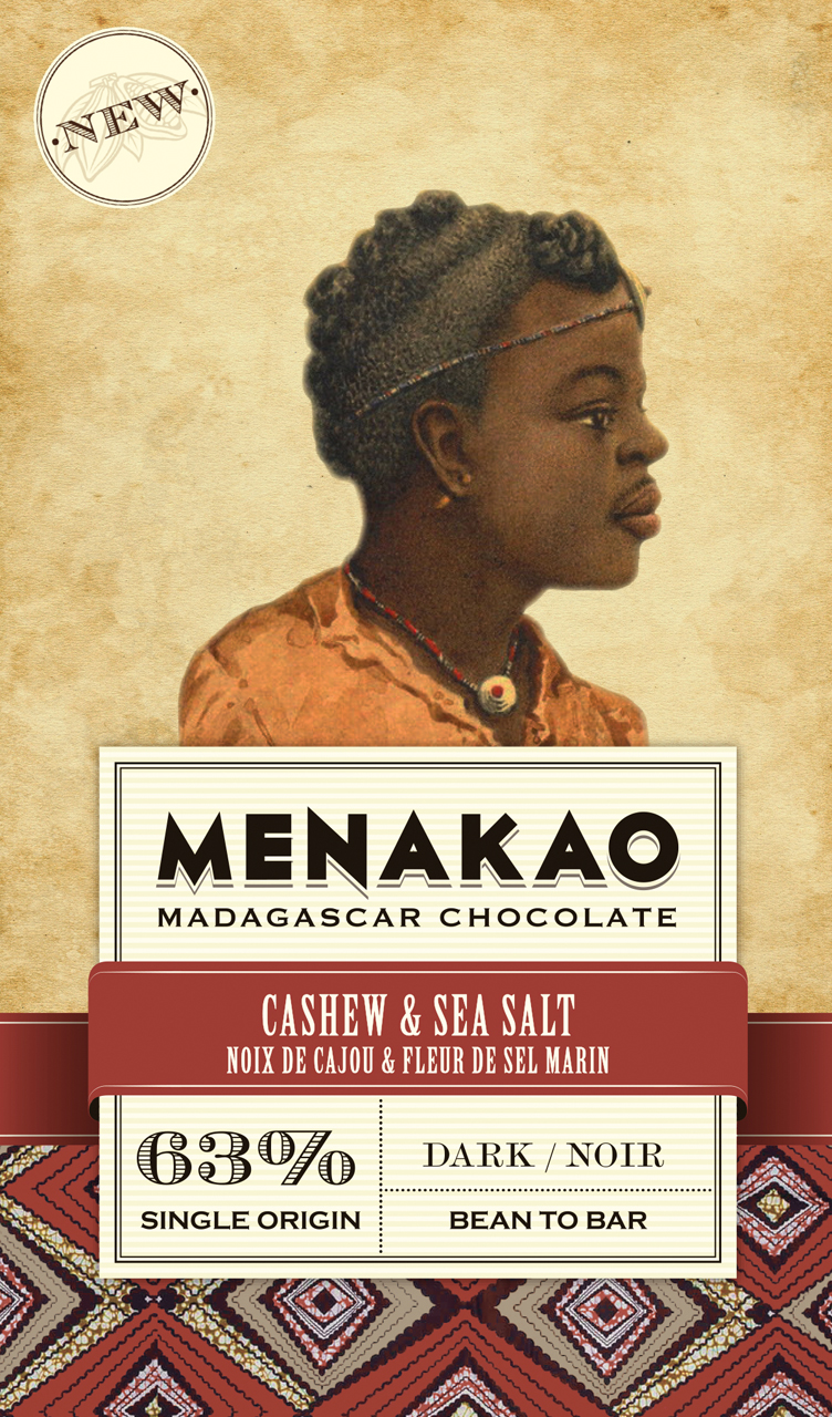 MENAKAO | Dunkle Schokolade »Cashew & Sea Salt« 63%