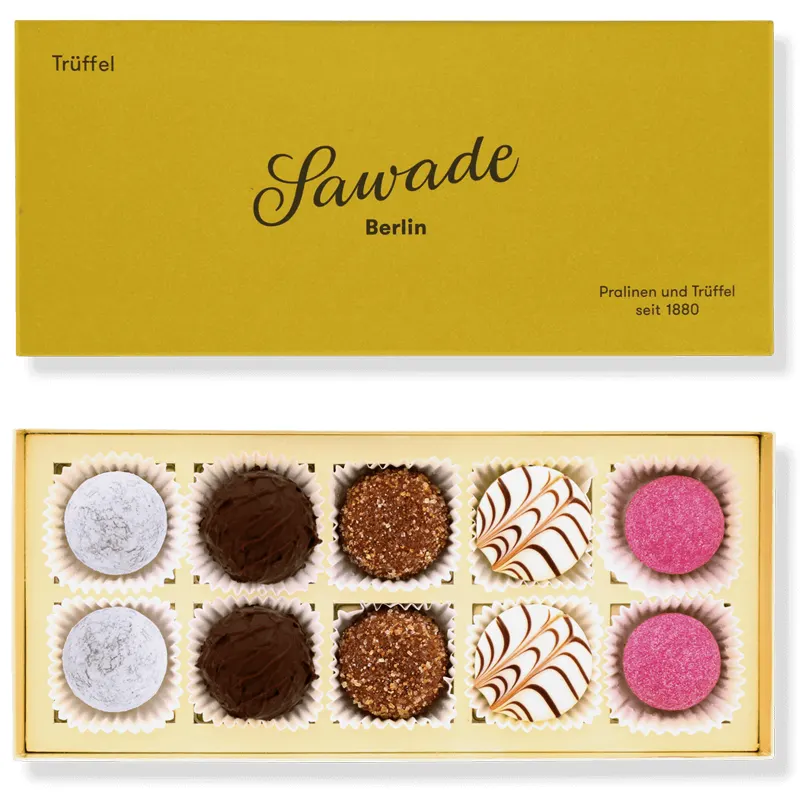 SAWADE | Klassische Auswahl »Trüffel« | 125g Pralinenschachtel mit bester Trüffel-Auswahl von Sawade Berlin