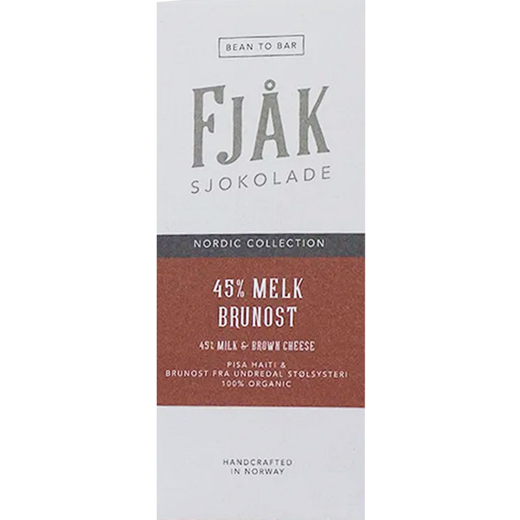 FJAK Chocolate | Milchschokolade »Melk Brunost« 45% | 53g MHD 31.12.2023