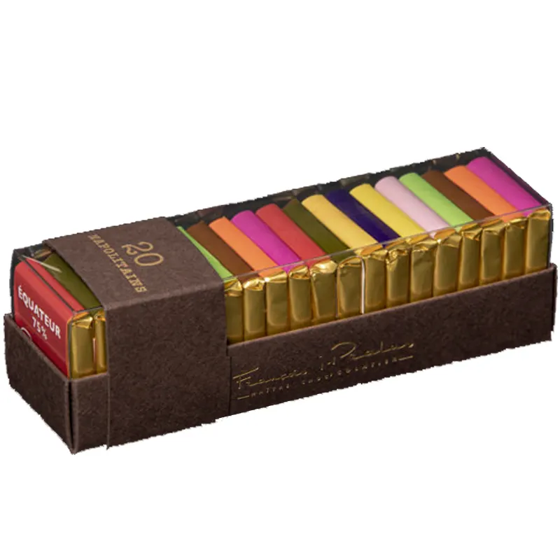 PRALUS | Dunkle Schokolade »Napolitains des Tropiques« 20 kleine Tafeln | 100g Francois Pralus Dunkle Schokolade kleine Tafeln Napolitains