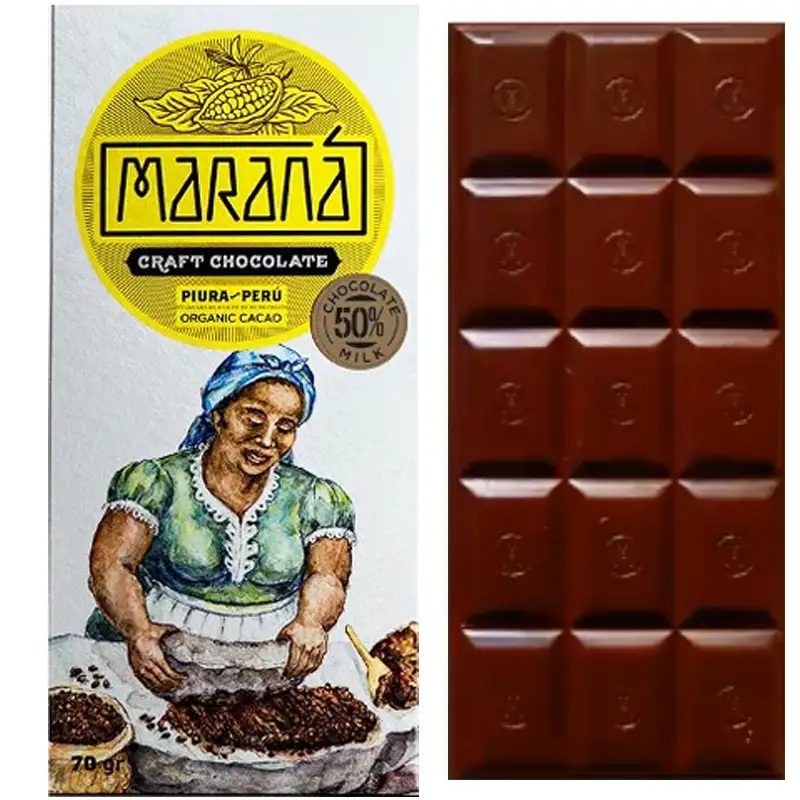 MARANÁ | Milchschokolade »Piura - Peru« 50% | 70g Prämierte Milchschokolade Piura Peru von Marana