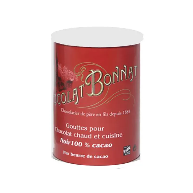 BONNAT | Trinkschokolade »Schokotropfen« 100% | 250g Bonnat Trinkschokolade Schokotropfen 100% Kakao ohne Zucker