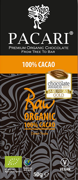 PACARI Schokolade | Kakaomasse »RAW-Chocolate« Ecuador 100% | BIO | 50g