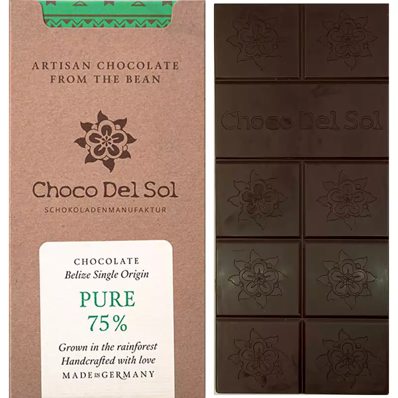 Pure 75% Schokolade von Choco del Sol
