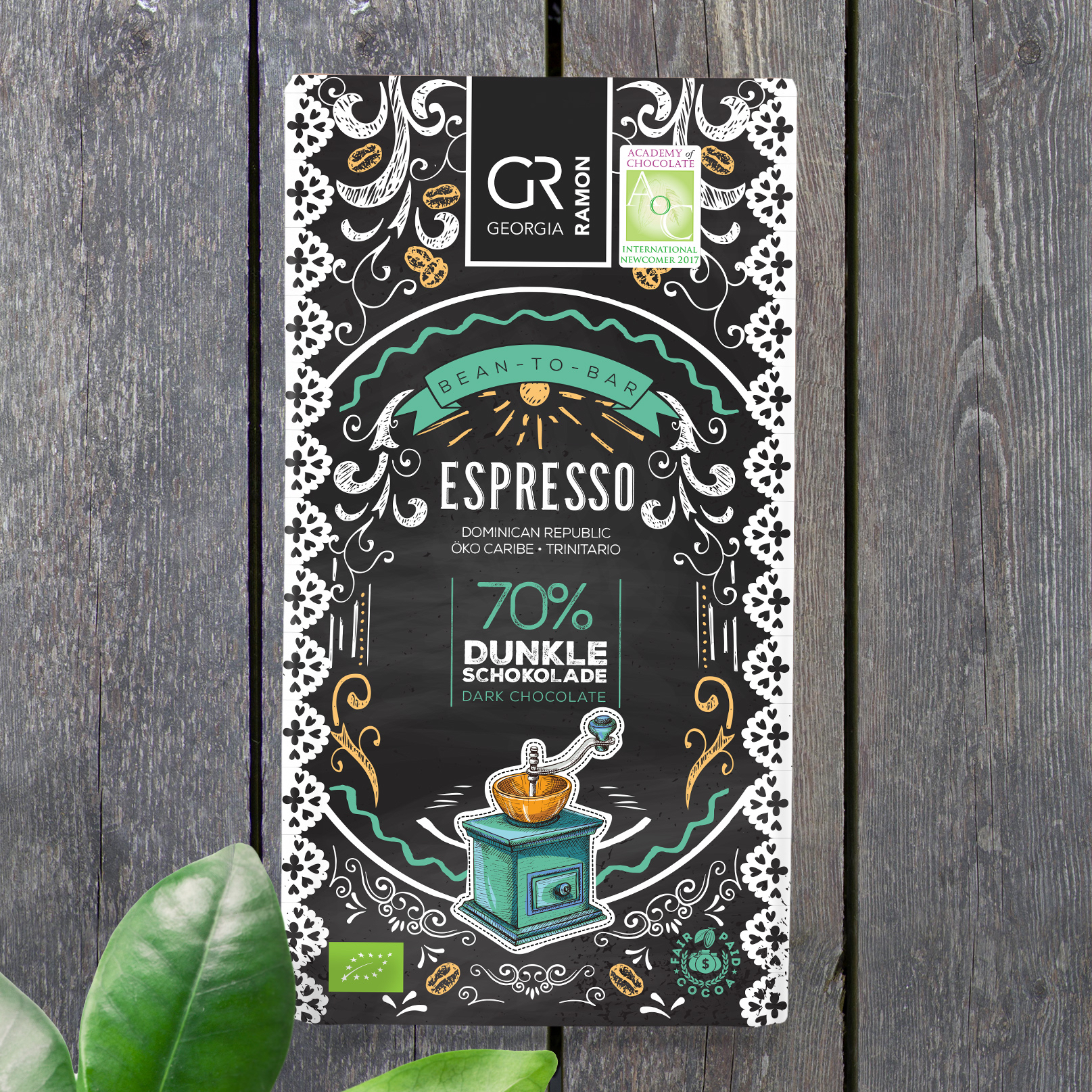 GEORGIA RAMON | Dunkle Schokolade »Espresso« 70% | BIO | 50g