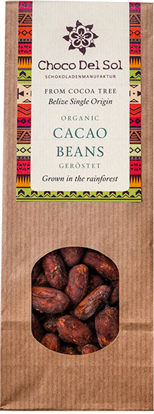 CHOCO DEL SOL | Geröstete Kakaobohnen »Belize« | BIO | 100g