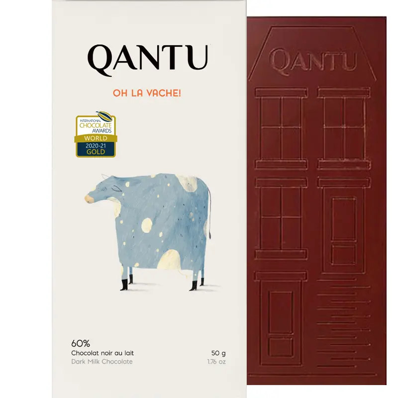 QANTU | Milchschokolade »Oh la Vache« Piura Perou 60% | 50g Creme noir lait Milchschokolade von Qantu Canada