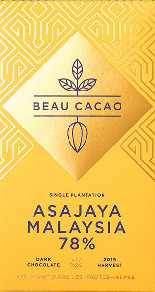 BEAU CACAO | Dunkle Schokolade »Asajaya Malaisie« 78% | 55g 