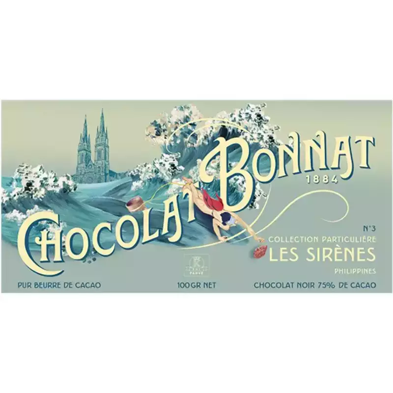 BONNAT Dunkle Schokolade | Chocolat »Les Sirènes« Philippines 75% | 100g Bonnat Schokolade Les Sirenes Philippines