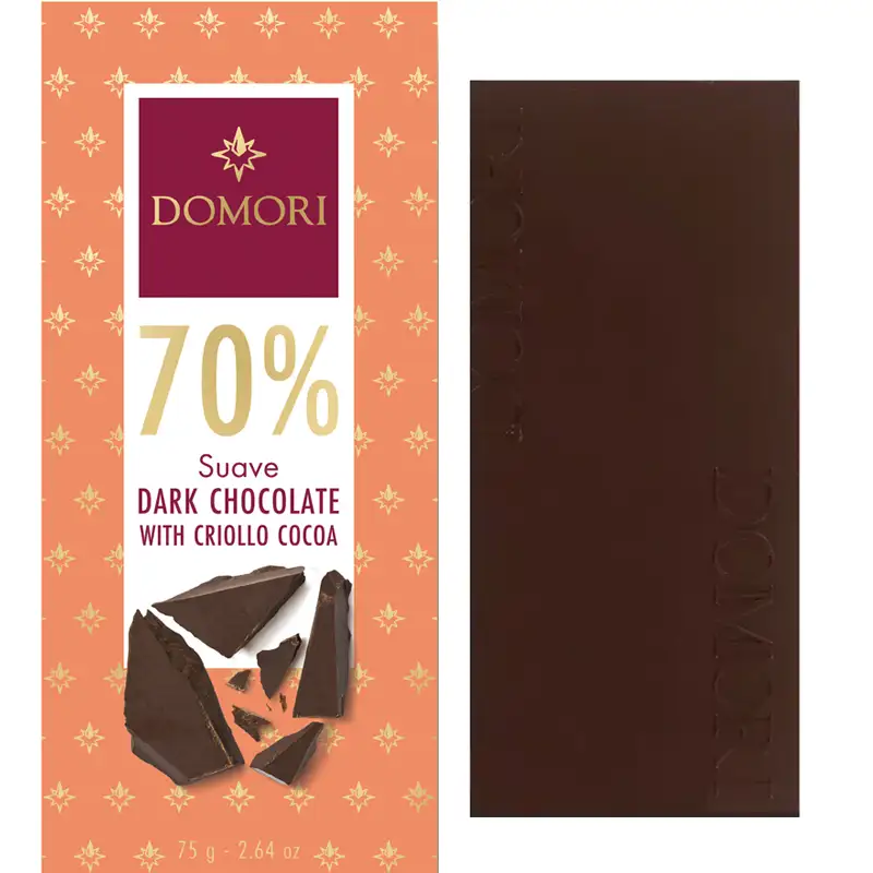 DOMORI | Dunkle Schokolade »Suave« 70% | 75g 70% Schokolade with Criollo von Domori Italien