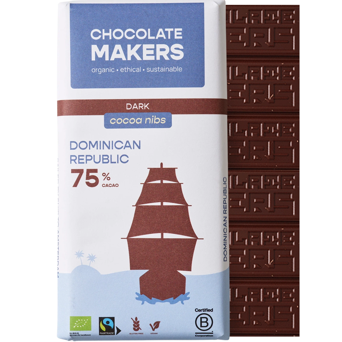 CHOCOLATE MAKERS 75 % BIO – dunkle Schokolade aus der Dominikanischen Republik