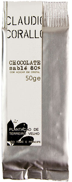 Dunkle Schokolade von Claudio Corallo mit 80% Kakaogehalt