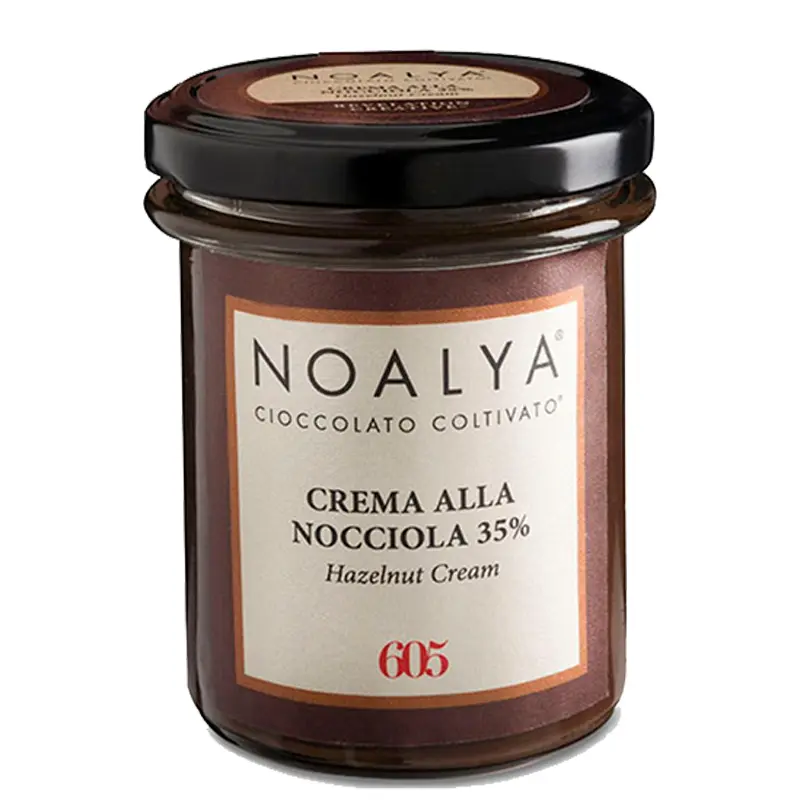 NOALYA | Schokoladencreme 605 mit 35% Haselnüssen »Crema alla Nocciola« 200g Italienische beste Nuss-Nougatcreme von Noalya