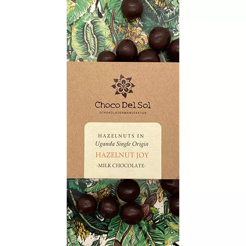 CHOCO DEL SOL | Schokoladendragees Haselnüsse & Milchschokolade »Hazelnut Joy« 55% | BIO | 100g Haselnüsse in Milchschokolade von Choco del Sol