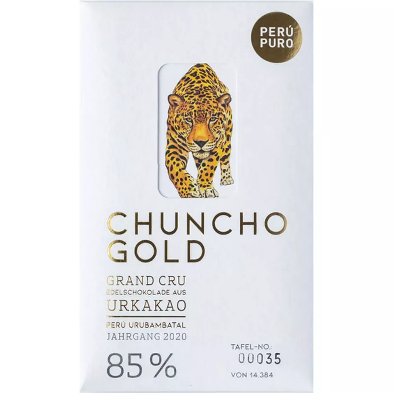 Chuncho Urkakao Schokolade mit 85% Kakao von peru Puro