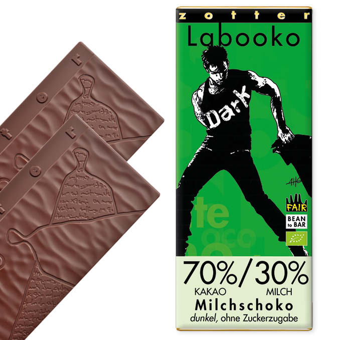 ZOTTER »Labooko« Milchschokolade 70%|30% ohne Zucker | BIO