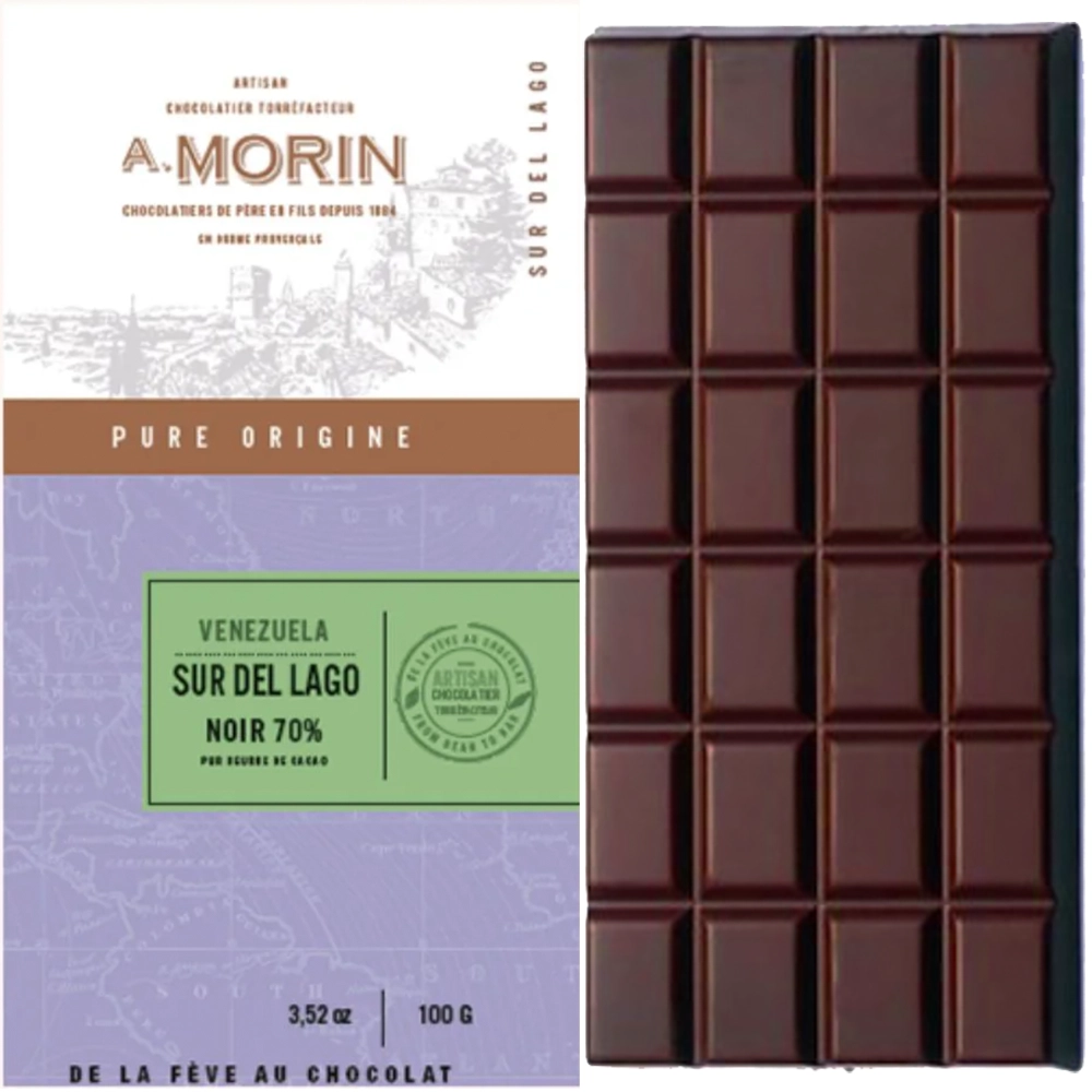 A. MORIN Sur del Lago 70 % – Dunkle Schokolade aus Venezuela, Single-Origin