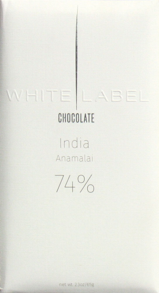 WHITE LABEL Chocolate | Dunkle Schokolade »India - Anamalai« 74% | 65g