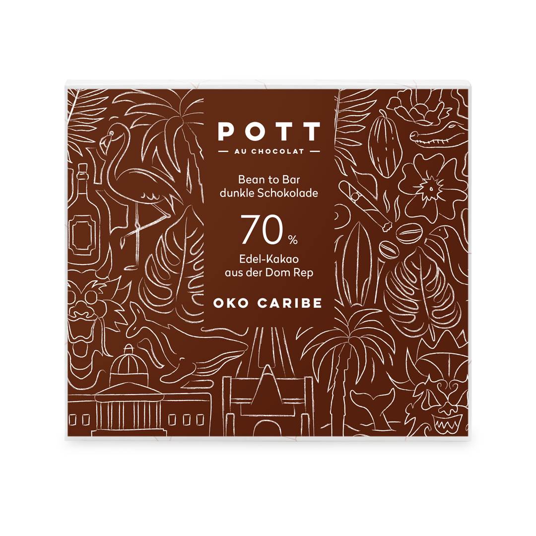 POTT au Chocolat | Dunkle Schokolade »Oko Caribe Dom. Rep.« 70% | 80g