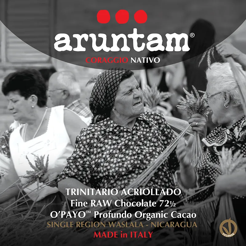 ARUNTAM | Dunkle Schokolade »Trinitatio Acriollado Fine Raw« O'Payo Nicaragua 72,5% | 50g Dunkle Single origin Schokolade von Aruntam