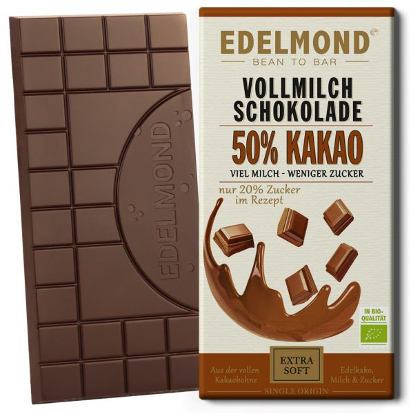 EDELMOND | Milchschokolade 50% | BIO | 75g