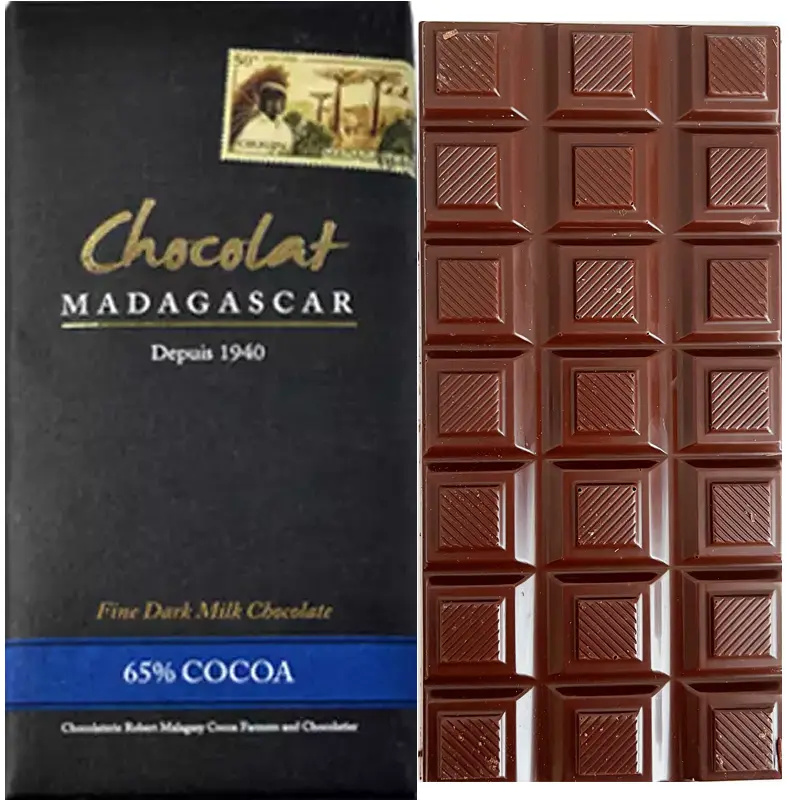 Chocolat MADAGASCAR | Milchschokolade »Madagascar« 65% | 85g Dunkle Milchschokolade von Chocolate Madagascar