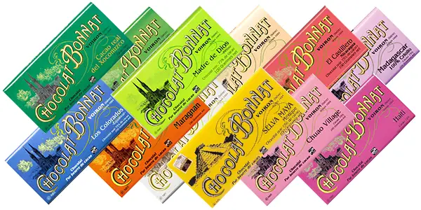 Bonnat Schokoladen Beste Auswahl - 12 Tafeln Beste Schokoladen von Bonnat Frankreich - 12 Tafeln