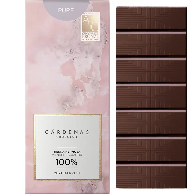 CÁRDENAS Schokoladen | Kakaomasse»Tierra Hermosa Ecuador PURE« 100% | 50g 100% Kakaomasse von cardenas Schokoladen ecuador