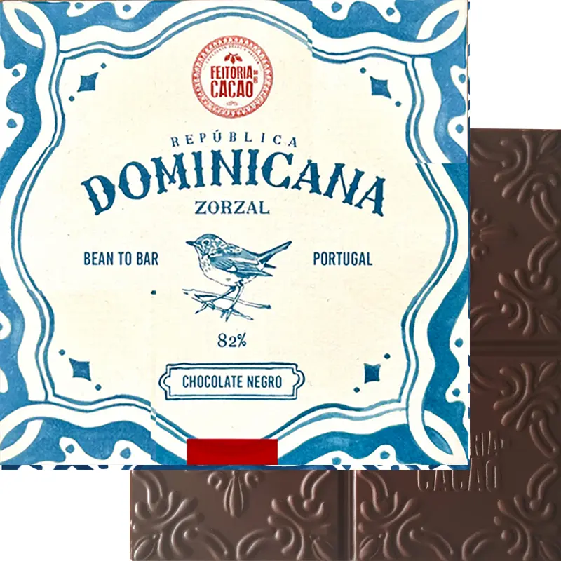 FEITORIA DO CACAO | Schokolade »Dominicana Zorzal« 82% | 50g Dominicana Zorzal Schokolade von Feitoria do Cacao Portugal