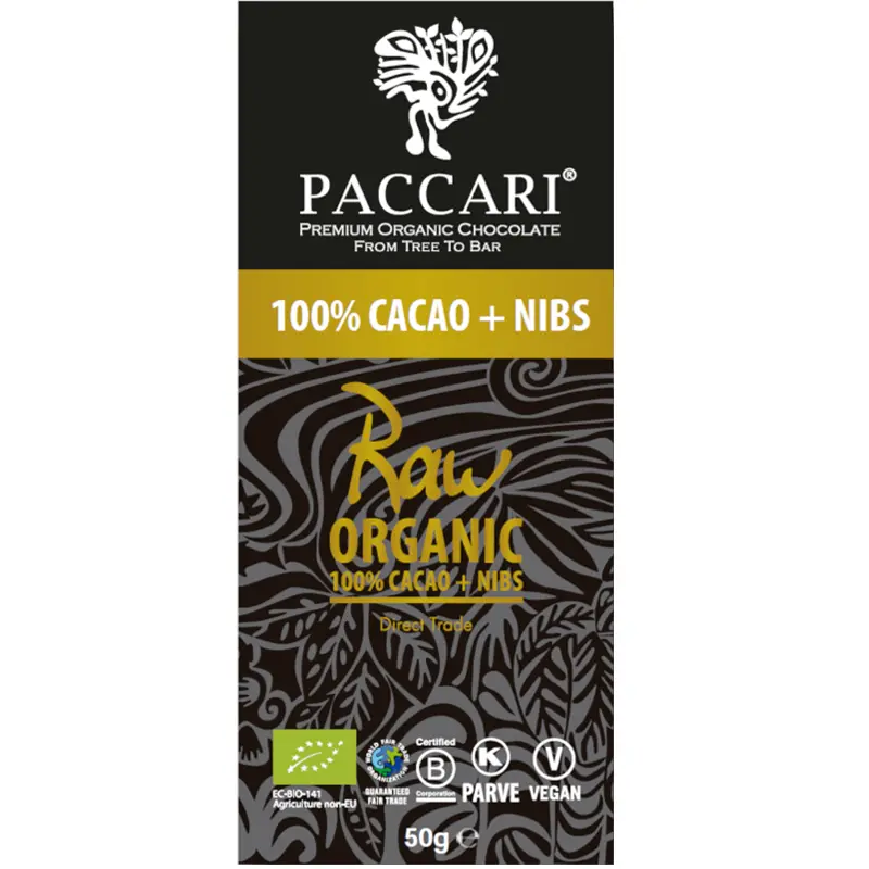 100% Kakaomasse Schokolade von Paccari früher Pacari