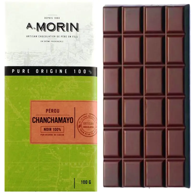 Chanchamayo 100 Prozent Kakaomasse Noir Schokoladen von A. Morin