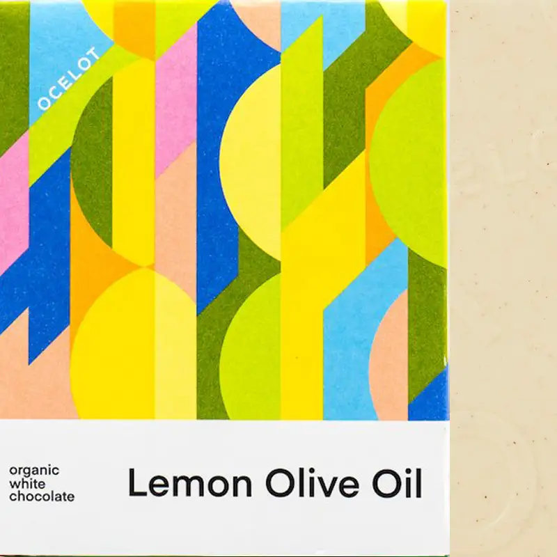 OCELOT | Weiße Schokolade & Zitronen-Olivenöl »Lemon Olive Oil« 37% | BIO | 70g Weiße Schokolade mit Zitronenöl Lemon Olive Oil von Ocelot