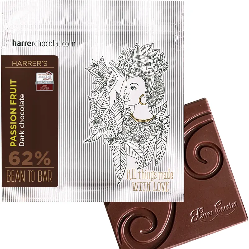 Dunkle Schokolade mit Passionsfrucht von Harrer