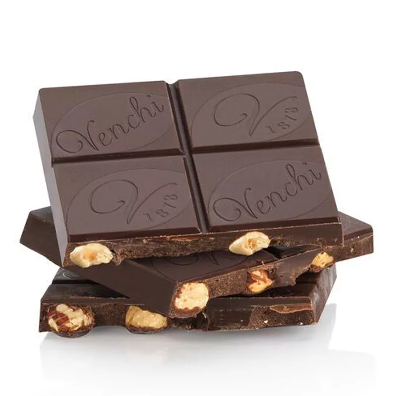 VENCHI | Dunkle Schokolade mit ganzen Haselnüssen  »Nocciolata« 56% | 100g