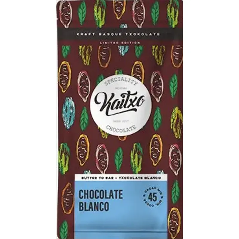 KAITXO | Weiße Schokolade »Chocolate Blanco« 45% | 70g Feine Weiße Schokolade aus Spanien Blanco von Kaitxo
