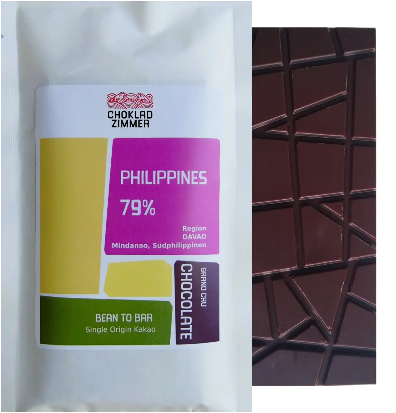 CHOKLAD ZIMMER | Dunkle Schokolade »Philippines« 79% | 70g Beste Pure Philippines Schokolade von Zimmer Born Darß Ostsee
