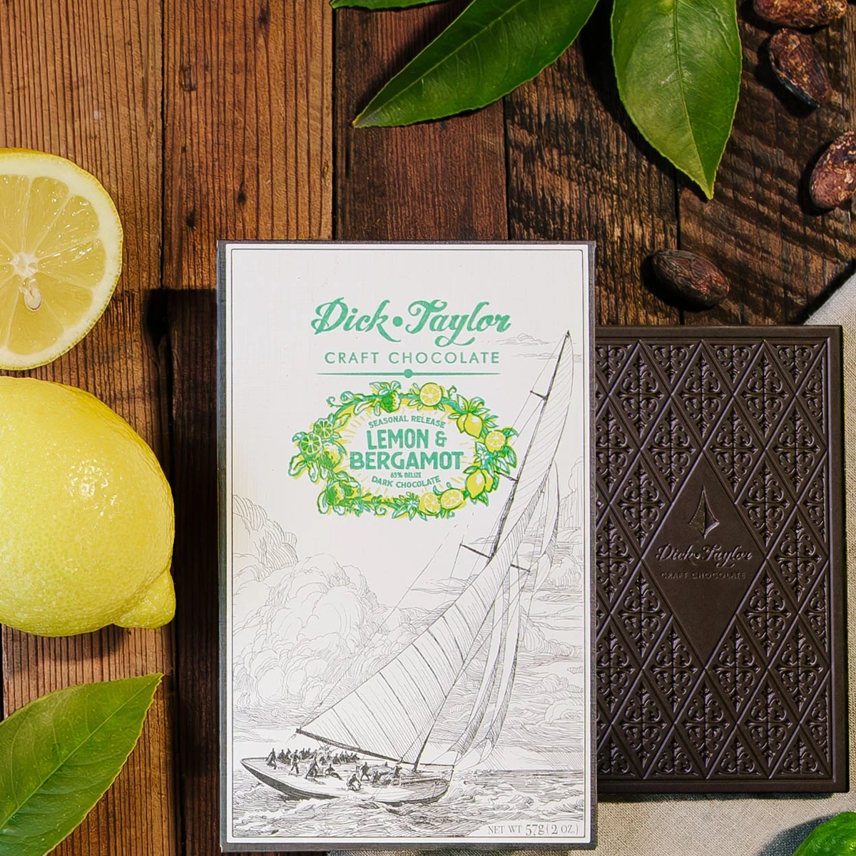 Schokolade lemon & bergamotte von Dick Taylor Dunkle Schokolade