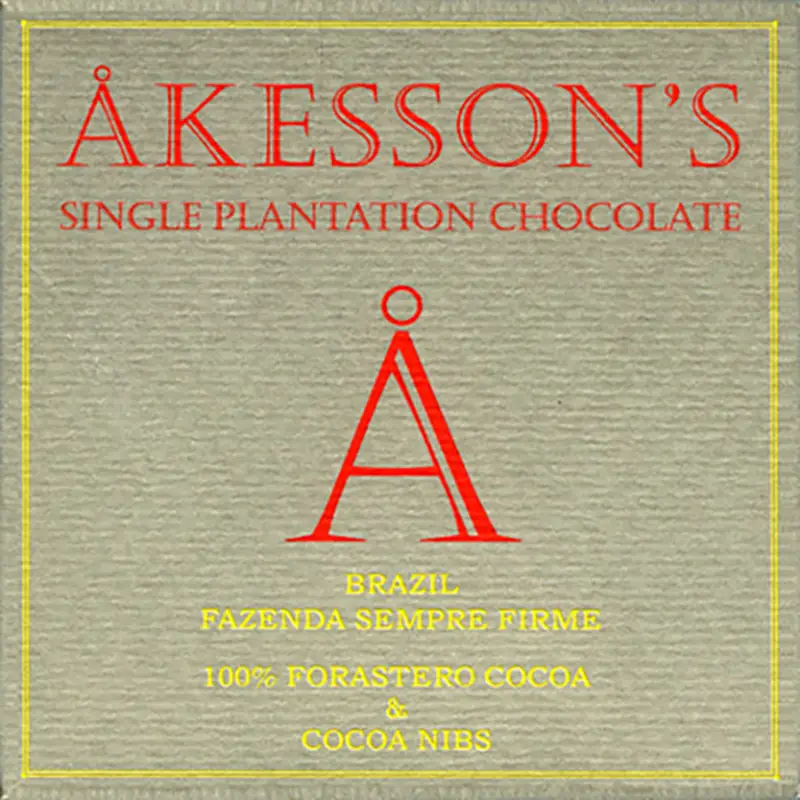 AKESSON'S Dunkle Schokoladen | Brazil »Forastero & Nibs« Kakaomasse 100% | BIO Dunkle Akesson's Bio-Schokolade Forastero und Kakaonibs
