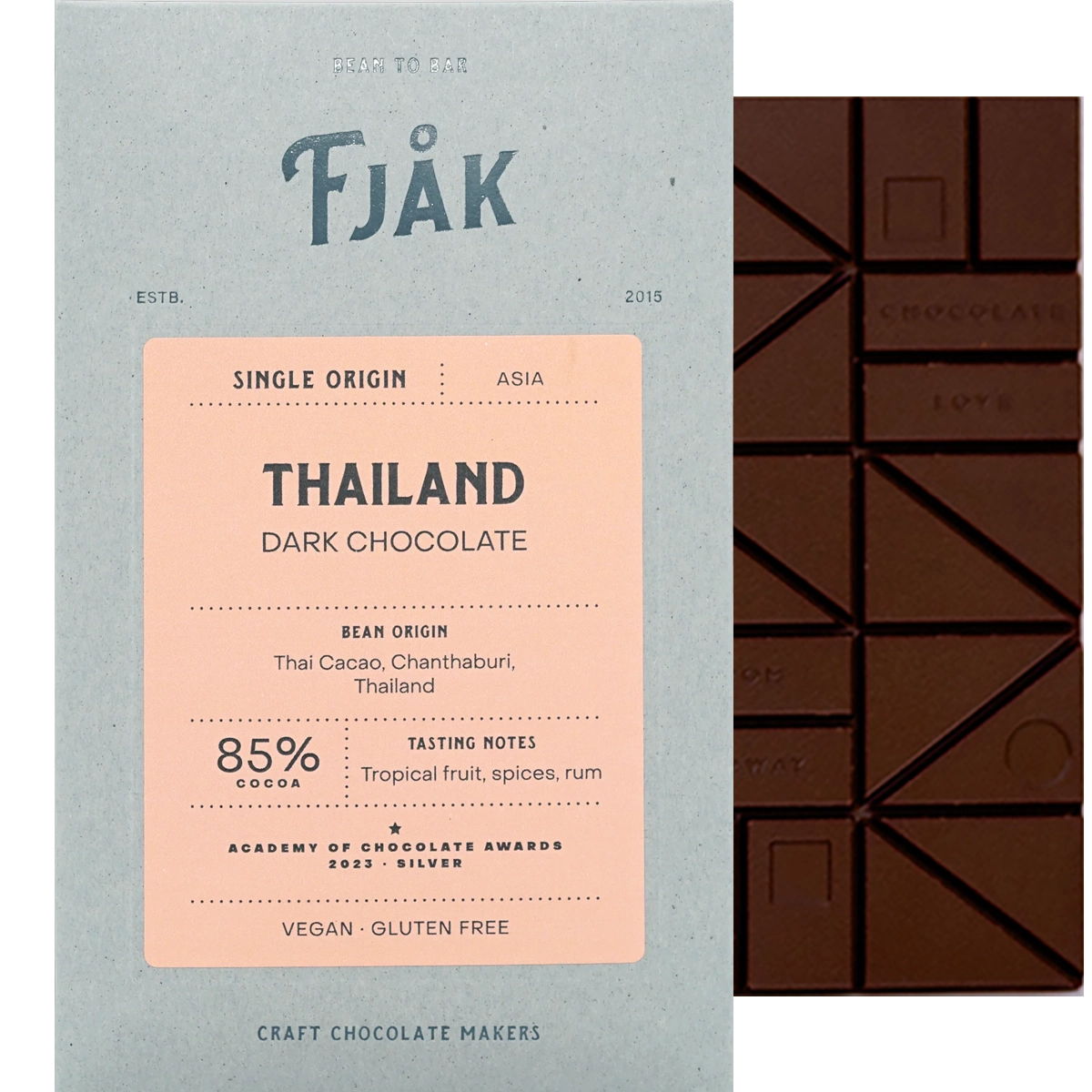 FJAK Chantaburi 85 % – dunkle Schokolade aus Thailand, Single-Origin Kakao