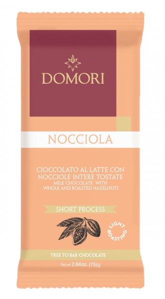 DOMORI | Milchschokolade & Haselnüsse »Nocciola« 42% | 75g MHD 31.1.22