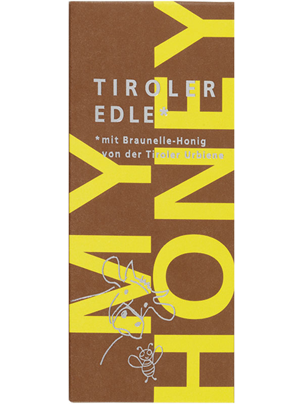 TIROLER EDLE | Milchschokolade & Honig »MY HONEY« 39% | 50g MHD 20.08.2022