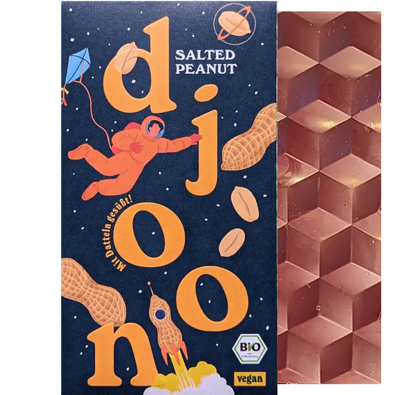 DJOON Schokoladen | Dunkle »Salted Peanut« 70% | BIO | 70g Dattelschokolade salted Peanut von Djoon