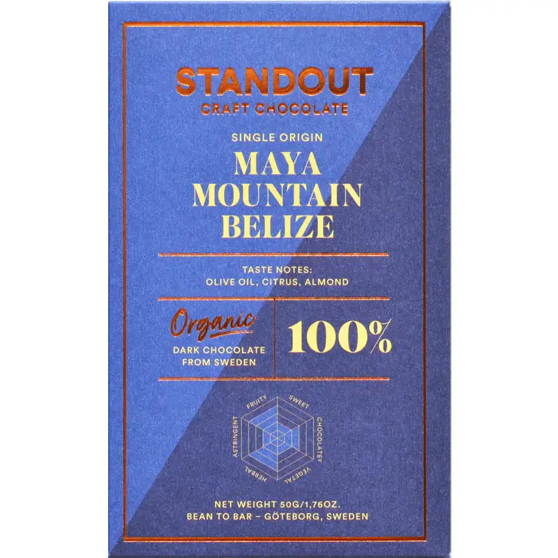 Maya Mountain belize 100% Kakaomasse von Standout Schokolade