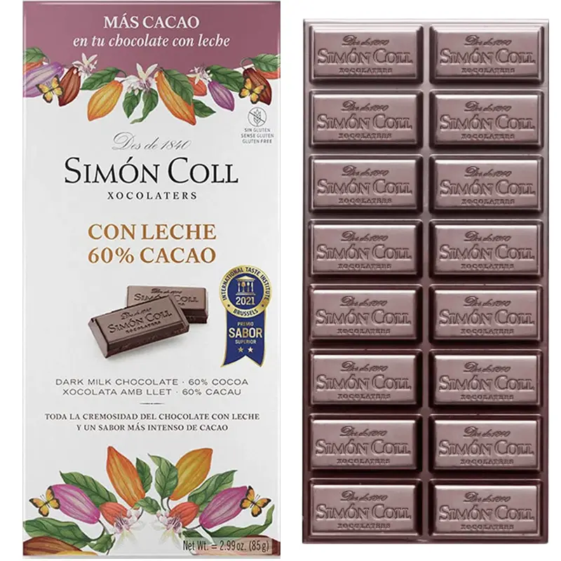 SIMON COLL | Milchschokolade »Con Leche« 60% | 85g Milchschokolade von Simon Coll